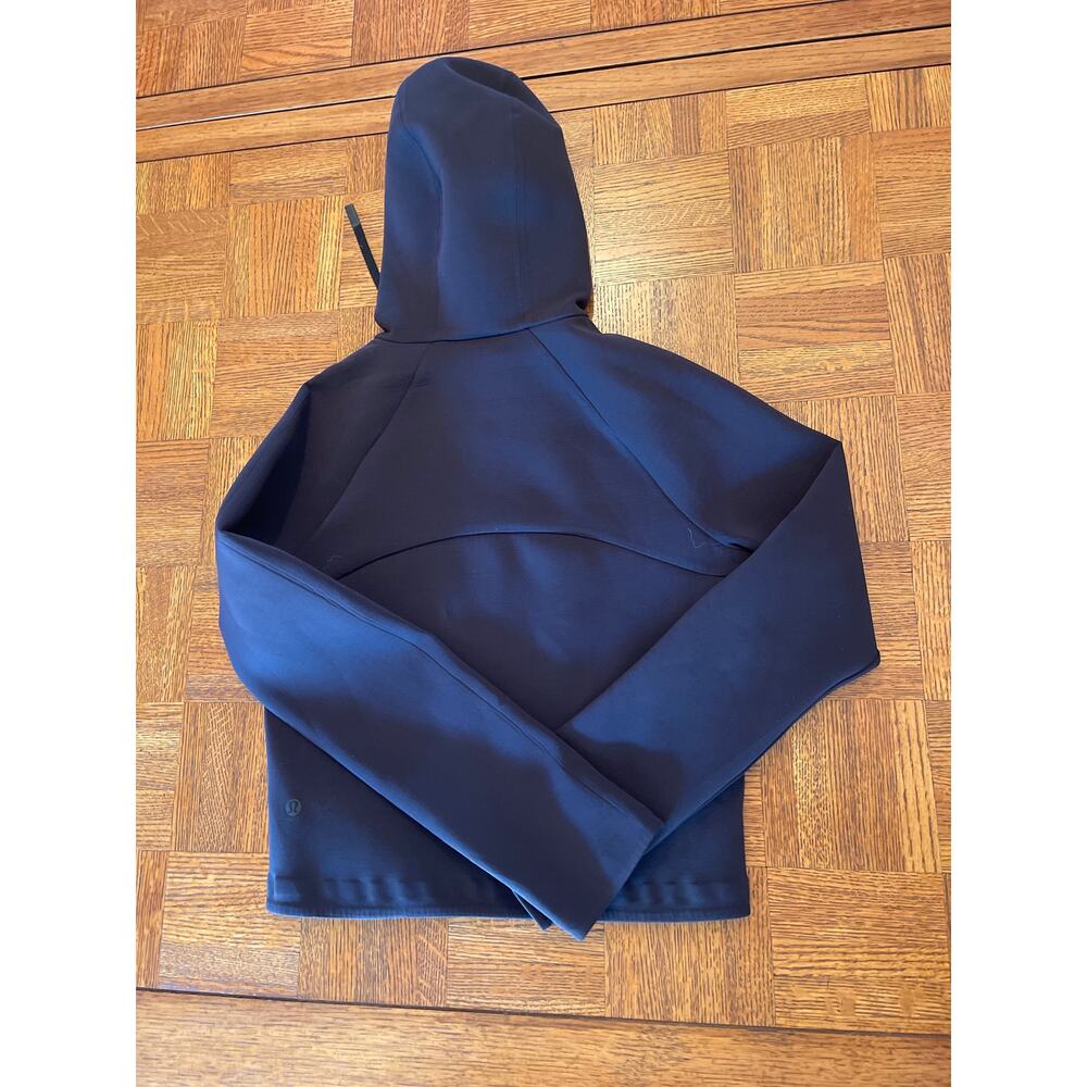 Lululemon Smooth Spacer Hoodie Emboss Black size 2 - Picture 6 of 7